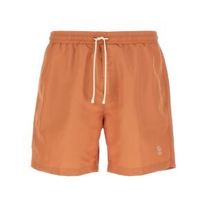 Brunello Cucinelli Men Logo Embroidery Swimsuit